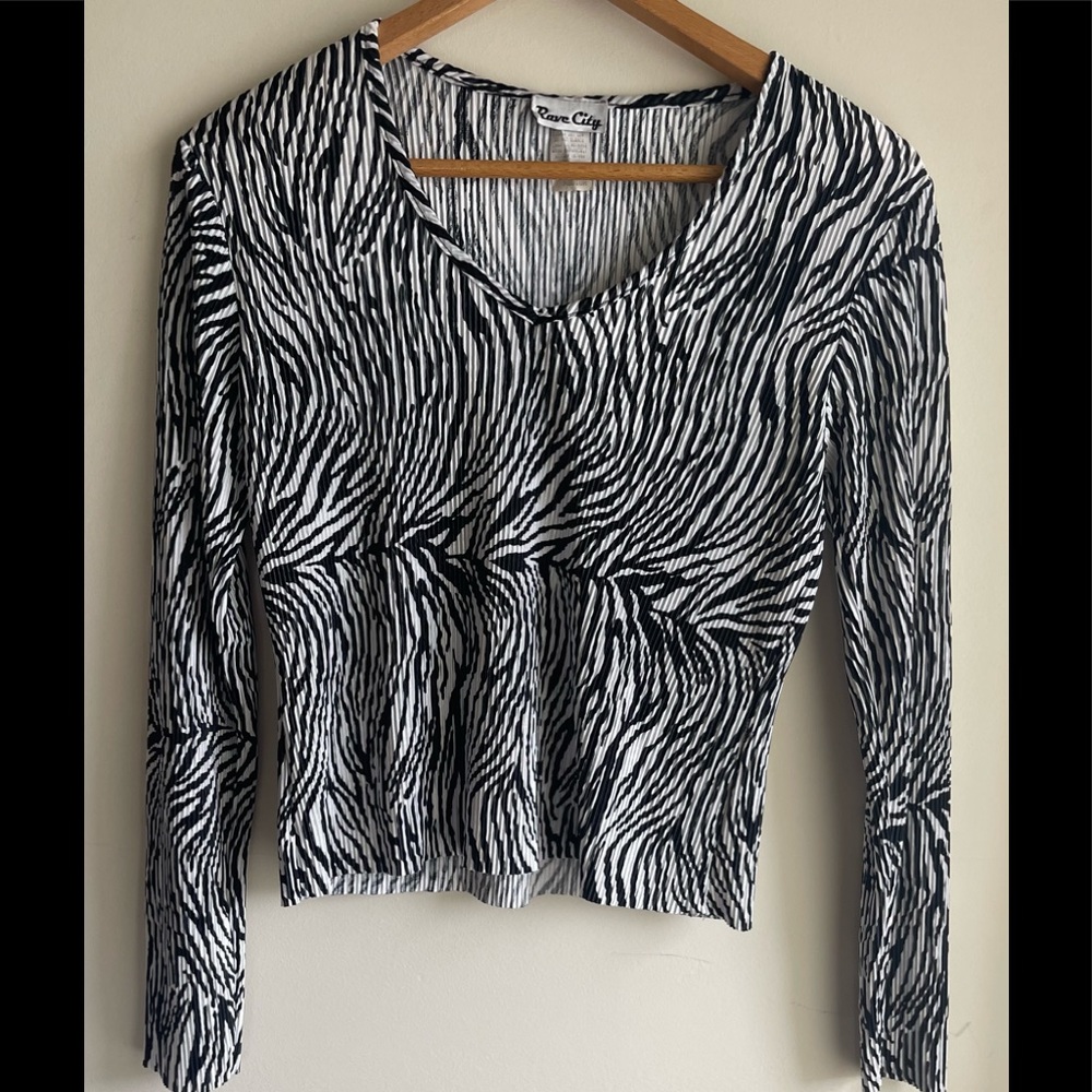 Y2K Zebra top
